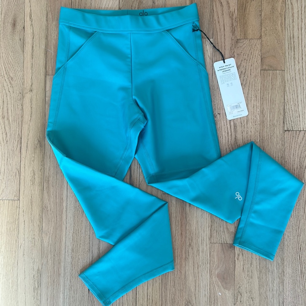 ALO YOGA NWT High-Waist 4 Pocket Utility Legging size M OCEAN TEAL